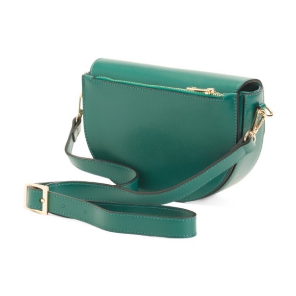 Elegant Green Leather Shoulder Bag - Picture 11 of 12